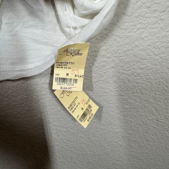 Purotatto Womens Medium Crew Neck Tee T-Shirt White Micromodal Short Sleeves - Picture 5 of 8